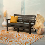Sofá Rimax Barú Wengue 131.4x74.6cm de Dos Puestos con Apoya Brazos