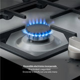 Estufa de Empotrar Challenger Coplanar Acero 61x51cm de Gas Natural con Cuatro Quemadores