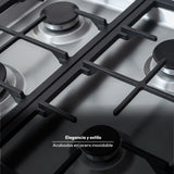 Estufa de Empotrar Challenger Coplanar Acero 61x51cm de Gas Natural con Cuatro Quemadores