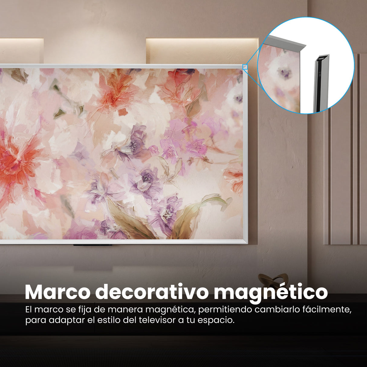 Televisor Challenger Google TV Blanco Mate 146.3x94cm Smart de 65" Pulgadas QLED 4K