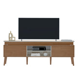Rack de TV Lumina Marron y Beige 180x62.5cm para TV Hasta 75" Pulgadas y con Ranura para Cables