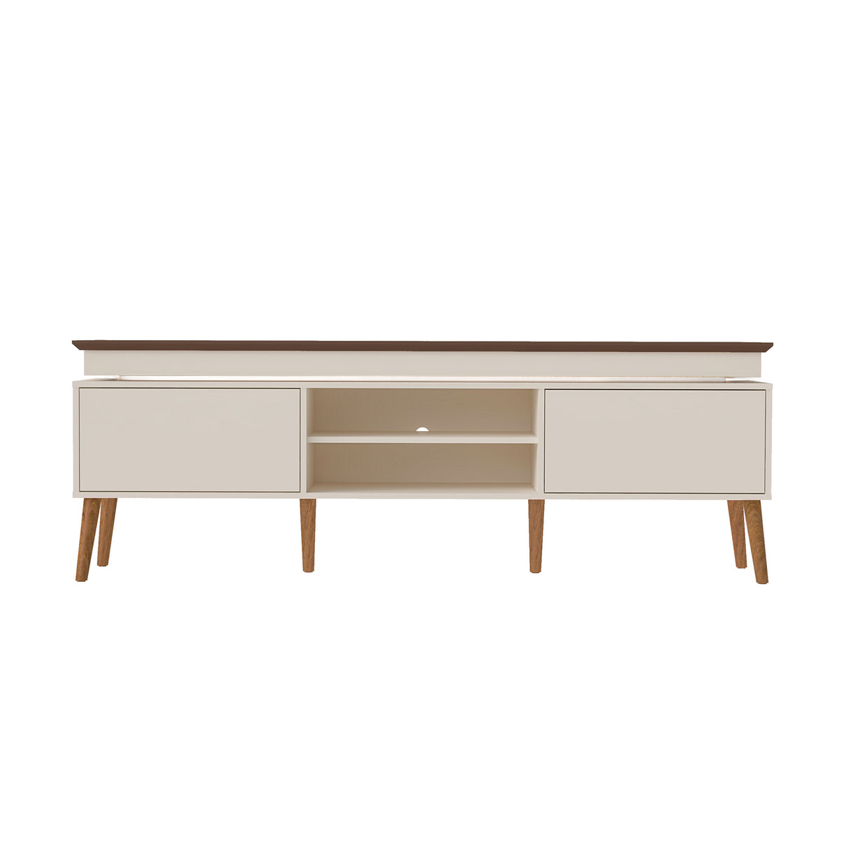 Rack de TV Lumina Pino y Beige 180x62.5cm para TV Hasta 75" Pulgadas y con Ranura para Cables
