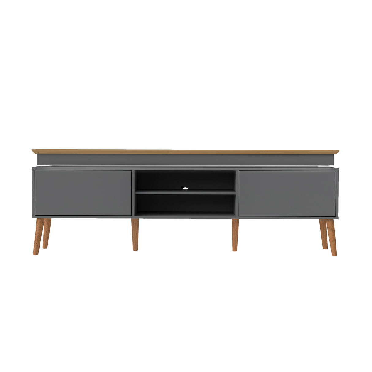 Rack de TV Lumina Gris 180x62.5cm para TV Hasta 75" Pulgadas y con Ranura para Cables
