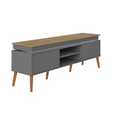 Rack de TV Lumina Gris 180x62.5cm para TV Hasta 75" Pulgadas y con Ranura para Cables