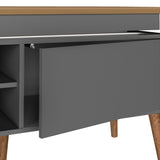 Rack de TV Lumina Gris 180x62.5cm para TV Hasta 75" Pulgadas y con Ranura para Cables