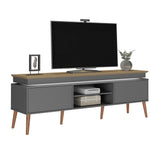 Rack de TV Lumina Gris 180x62.5cm para TV Hasta 75" Pulgadas y con Ranura para Cables