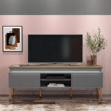 Rack de TV Lumina Gris 180x62.5cm para TV Hasta 75" Pulgadas y con Ranura para Cables