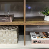 Rack de TV Verona Beige Neutral y Café Claro 180x63.5cm para TV Hasta 75" Pulgadas con Dos Cajones y con Ranura para Cables