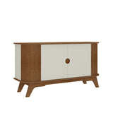 Bifé Vivaldi Beige Claro y Café Claro 140x75cm con Dos Puertas y con Cuatro Compartimientos