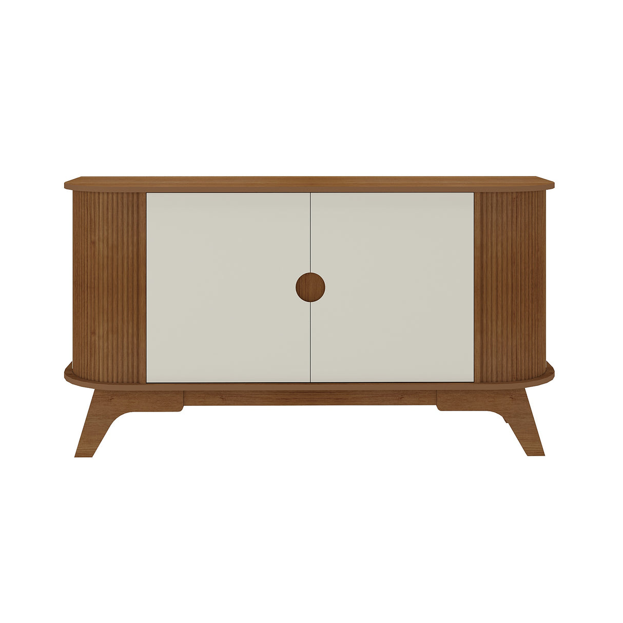 Bifé Vivaldi Beige Claro y Café Claro 140x75cm con Dos Puertas y con Cuatro Compartimientos