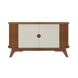 Bifé Vivaldi Beige Claro y Café Claro 140x75cm con Dos Puertas y con Cuatro Compartimientos