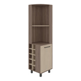 Bar Esquinero Kaia Avellana y Cartagena 45x180cm con Doce Compartimientos y con Diez Portabotellas