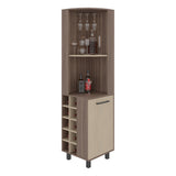 Bar Esquinero Kaia Avellana y Cartagena 45x180cm con Doce Compartimientos y con Diez Portabotellas
