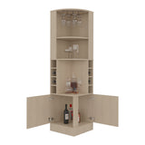 Bar Esquinero Syrah Cartagena 46.9x180.6cm con Diez Compartimientos y con Ocho Portabotellas