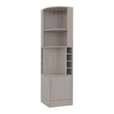 Bar Esquinero Syrah Positano 46.9x180.6cm con Diez Compartimientos y con Ocho Portabotellas