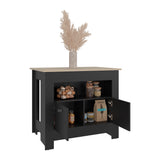 Isla de Cocina Arlet Wengue y Cartagena 103x89.9cm con Tres Compartimientos