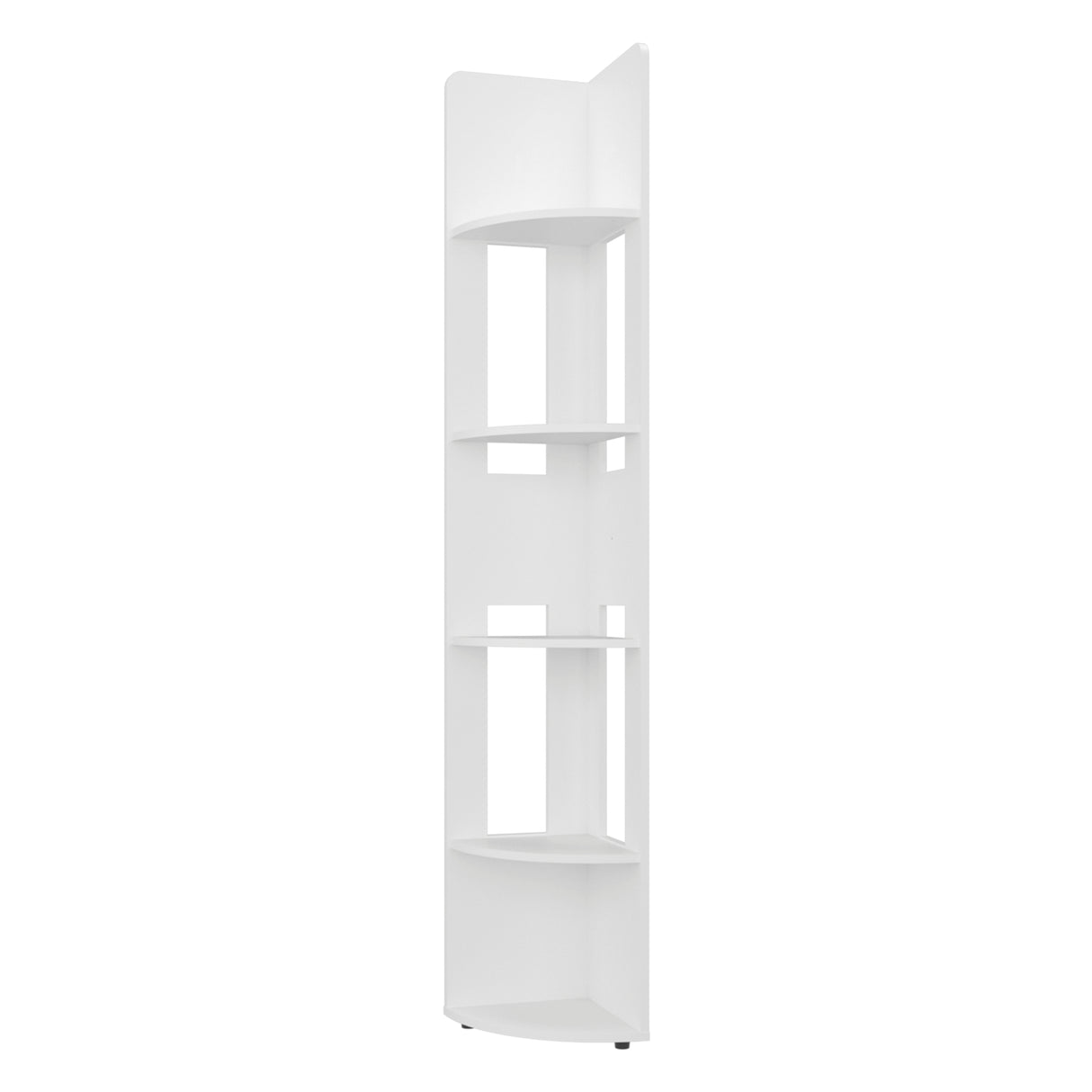 Estante Home E7 Blanco 30x180.6cm Triangular con Cinco Compartimientos y Cuatro Entrepaños