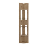 Estante Home E7 Macadamia 30x180.6cm Triangular con Cinco Compartimientos y Cuatro Entrepaños