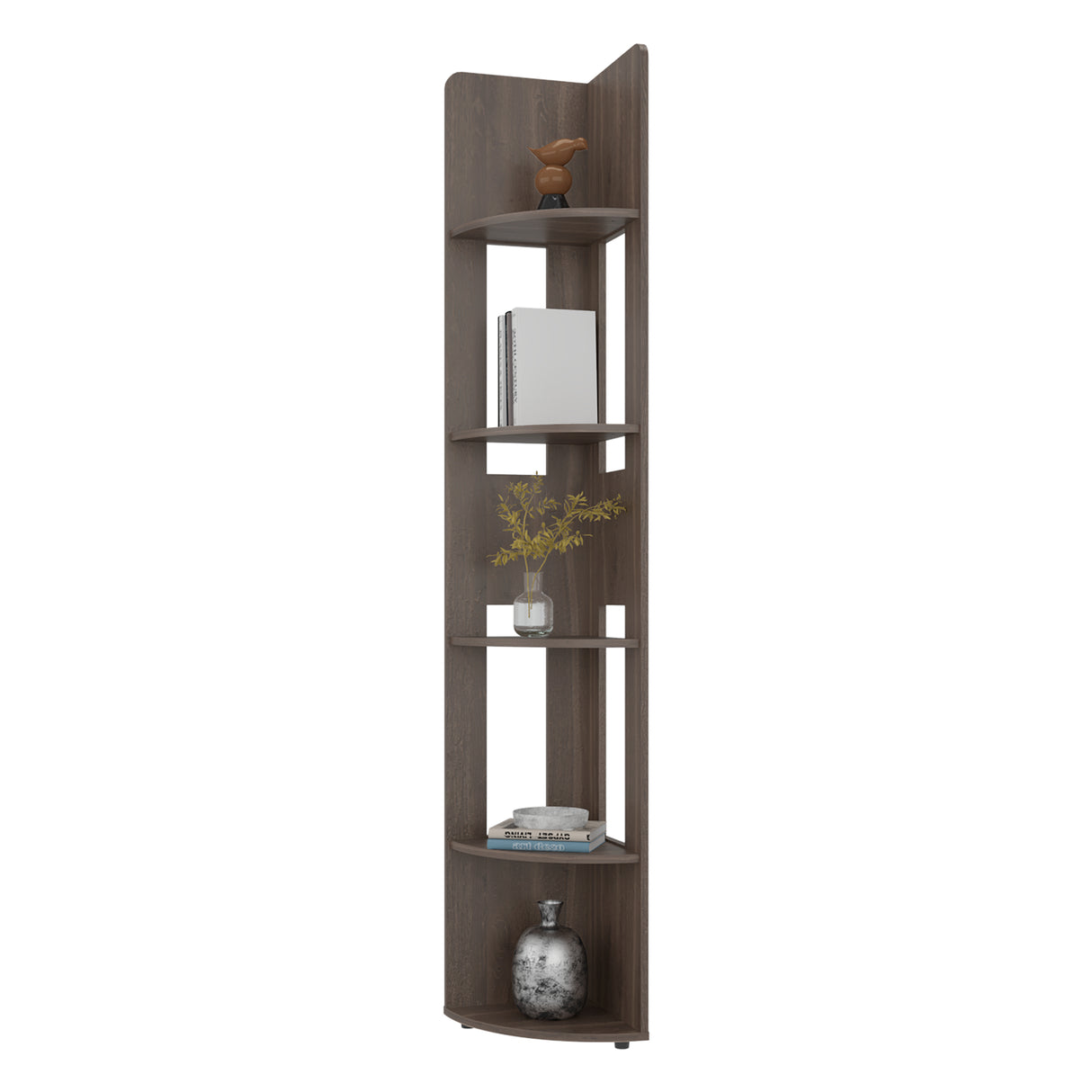 Estante Home E7 Milan 30x180.6cm Triangular con Cinco Compartimientos y Cuatro Entrepaños