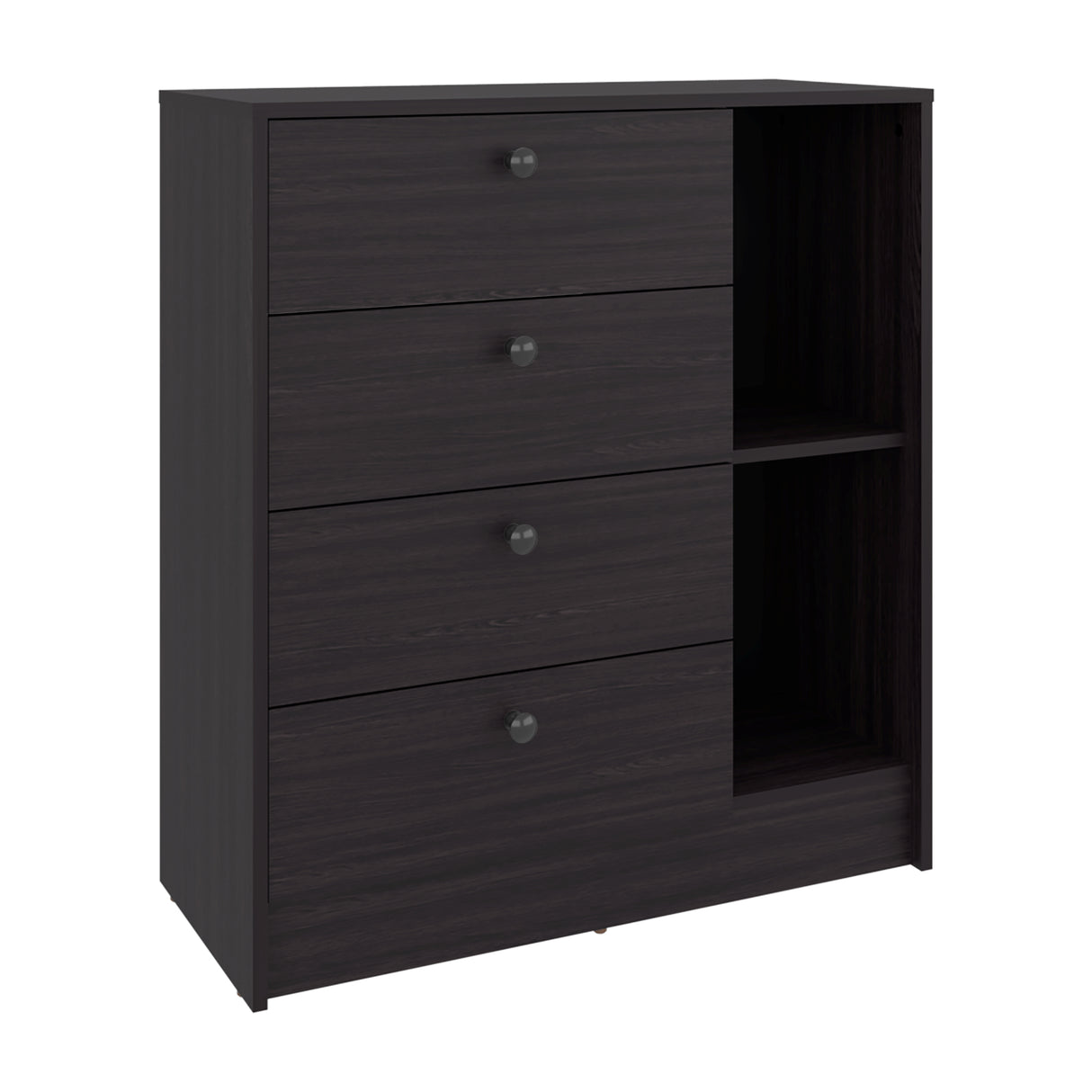 Cajonera Havana Wengue 80x89cm de Cuatro Hileras con Cuatro Cajones