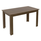 Juego de Comedor Analu Marrón y Beige 136x76cm Rectangular de Seis Puestos con Seis Sillas
