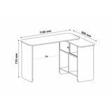 Escritorio Transformable Nomad Café Claro y Beige 118.5x73.5cm con Un Cajón y con Organizador de Libros