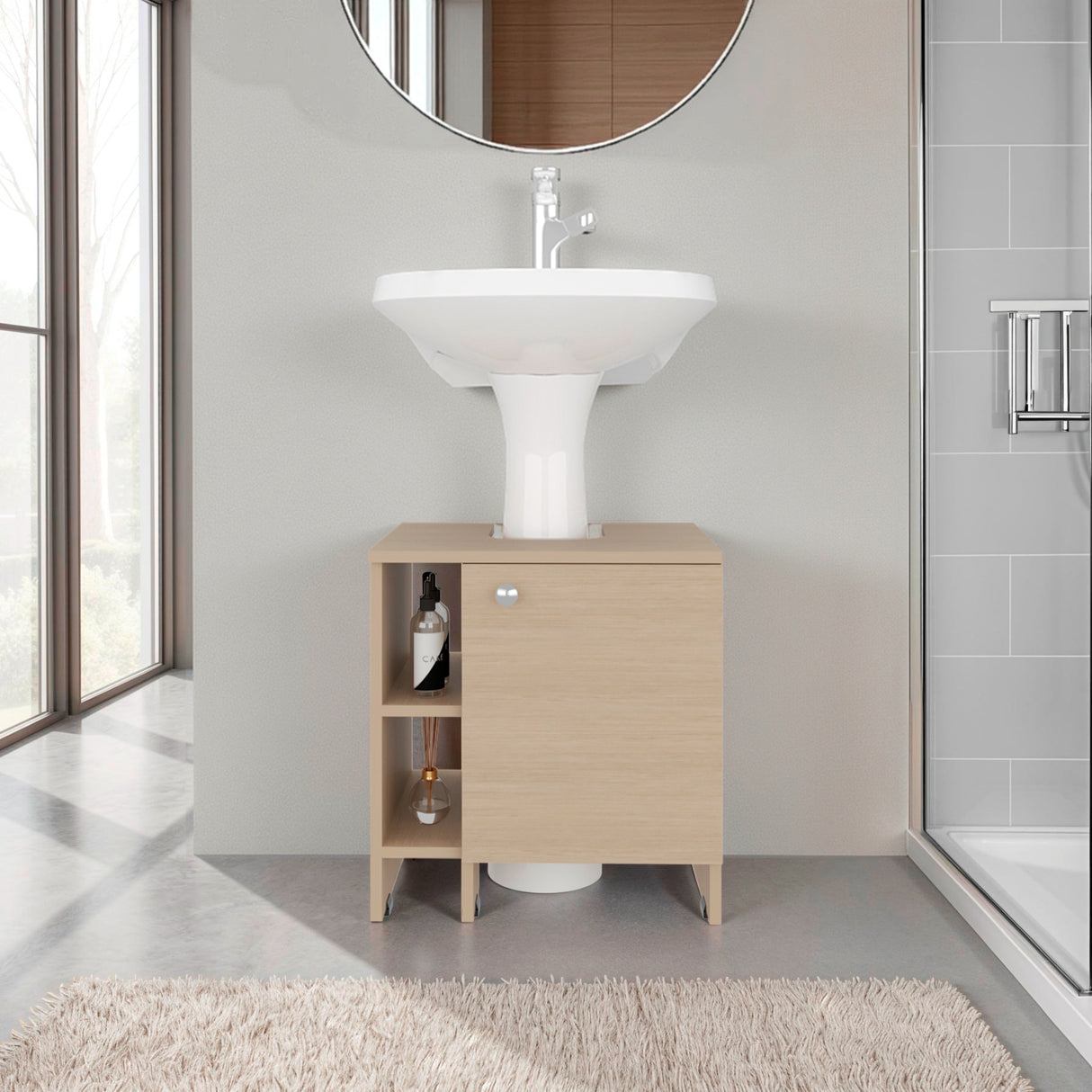 Mueble para Lavamanos Basico Cartagena 47x50.5cm Individual sin Lavamanos con Una Puerta