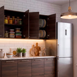 Mueble Superior de Cocina Superior Nogal 120x60cm con Un Entrepaño y con Cuatro Puertas