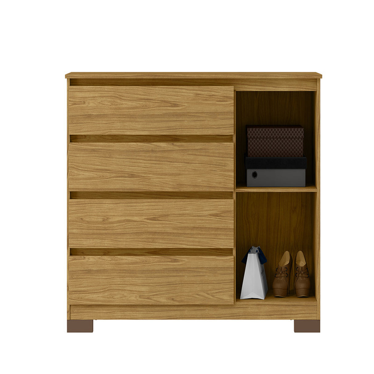 Cómoda Borneo Almendra 100x99.3cm de Cuatro Hileras con Cuatro Cajones