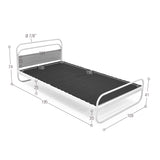 Cama Monterrey Blanco y Oasis 109x74cm para Colchón Sencillo 100 X 190 Cm con Cabecero