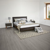 Cama Libia Tabaco y Matiz Wengue 166x90cm para Colchón Queen 160 X 190 Cm con Cabecero