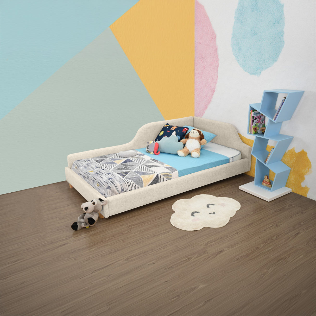 Cama Infantil Twist Trigo y Matiz Wengue 112x61cm para Colchón Sencillo 100 X 190 Cm con Cabecero