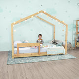 Cama Infantil Twist Blanco y Matiz Natural 108x160cm para Colchón Sencillo 100 X 190 Cm sin Cabecero