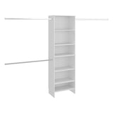 Closet Abierto Westport Blanco 306x211cm con Cuatro Entrepaños y Seis Compartimientos