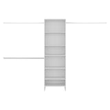 Closet Abierto Westport Blanco 306x211cm con Cuatro Entrepaños y Seis Compartimientos