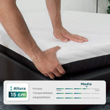 Colchón Enrollado Gravity E15 Blanco Doble 140 X 190 Cm Ortopedico Firmeza Medio