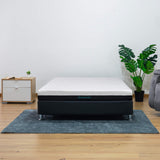 Combo Colchón Enrollado Gravity E15 Blanco Doble 140 X 190 Cm Ortopedico Firmeza Medio con Dos Almohada Stellar Soft y Un Protector de Colchón
