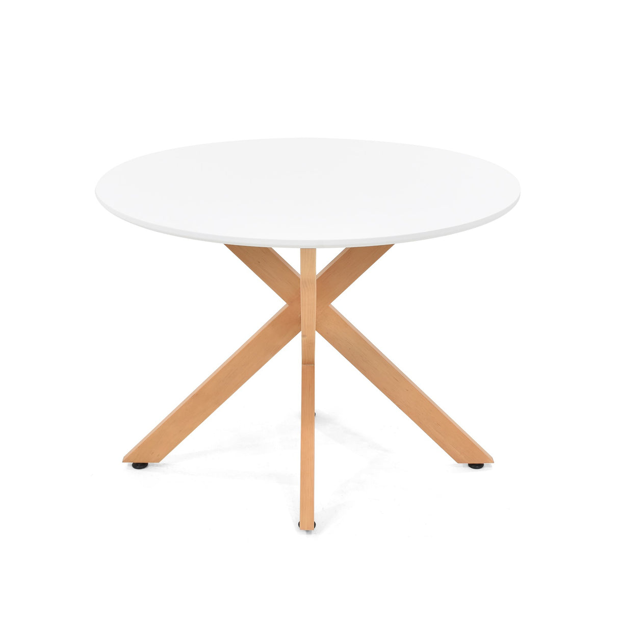Mesa de Comedor Luxor Blanco y Matiz Natural 105x76.5cm