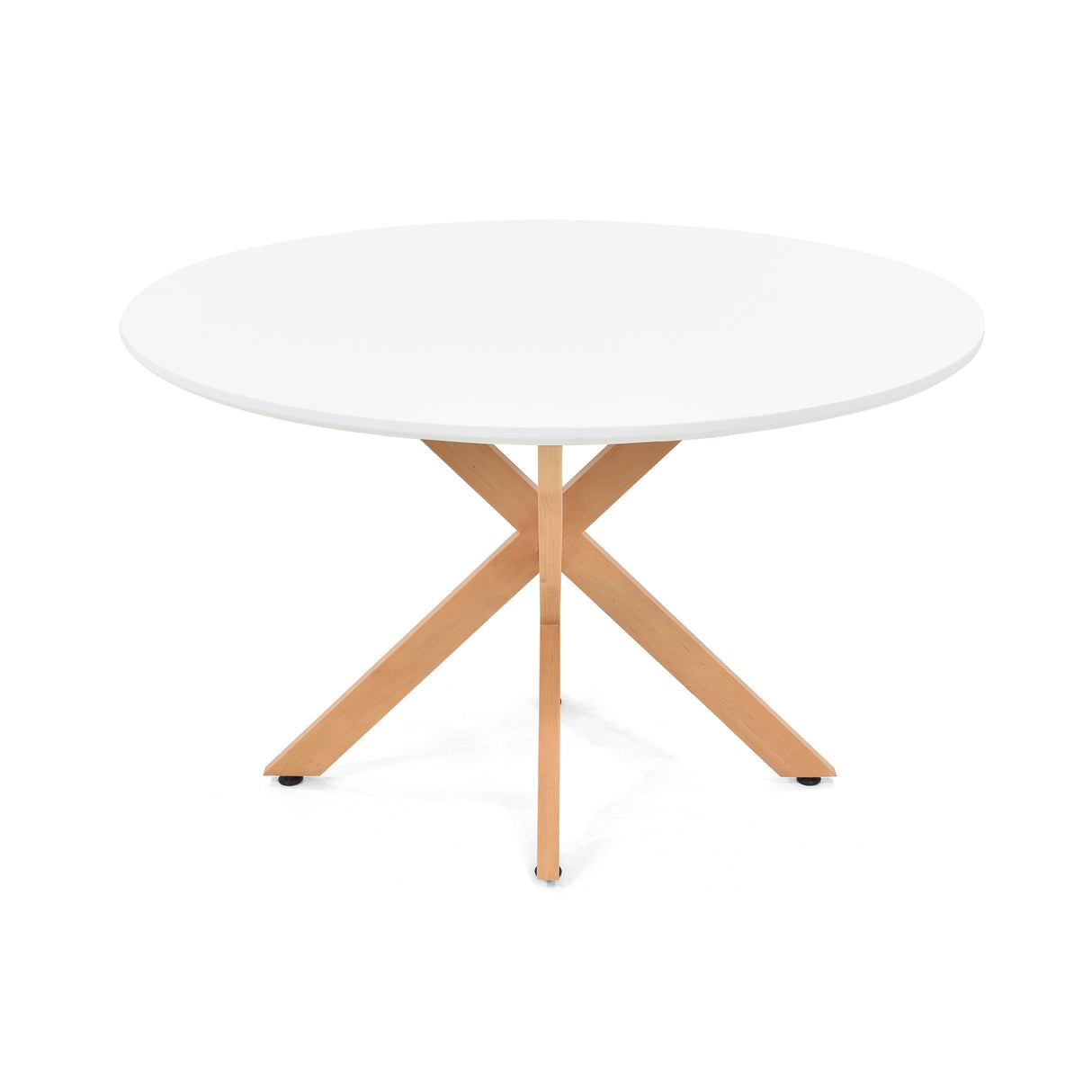 Mesa de Comedor Luxor Blanco y Matiz Natural 120x76.5cm