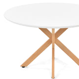 Mesa de Comedor Luxor Blanco y Matiz Natural 120x76.5cm