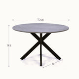 Mesa de Comedor Luxor Blanco y Matiz Natural 120x76.5cm