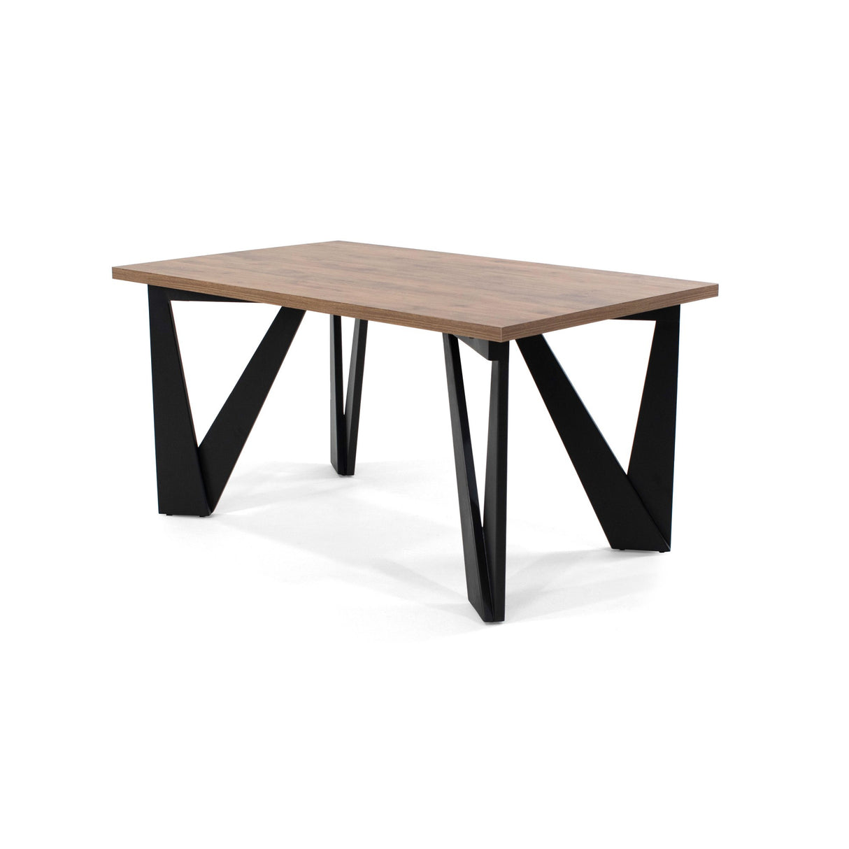 Mesa de Comedor Brixton Mácula y Matiz Negro 144x74cm