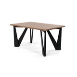 Mesa de Comedor Brixton Mácula y Matiz Negro 144x74cm