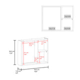 Gabinete de Baño Alessi Wengue 50.5x40.3cm con Una Puerta y con Espejo