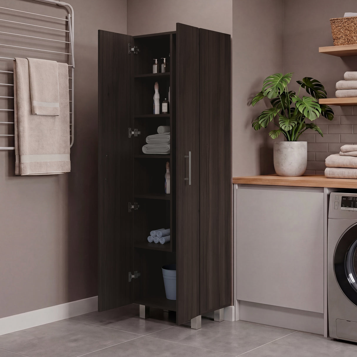 Mueble de Aseo Nala Nogal 51.2x181.2cm con Dos Puertas
