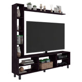 Centro de Entretenimiento Scio Wengue 170x169.1cm para TV Hasta 65" Pulgadas y con Nueve Compartimientos