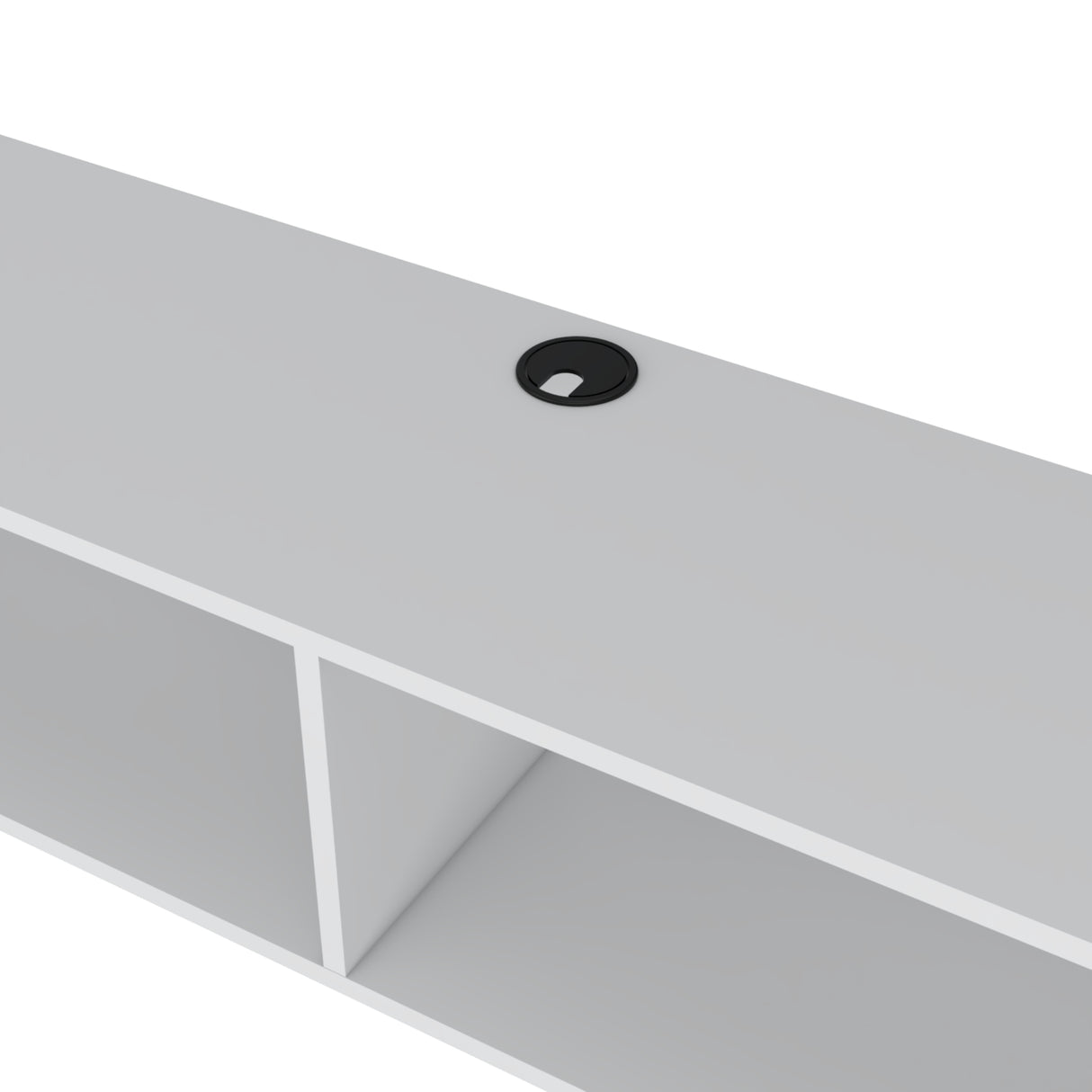 Rack de TV Flotante Blanco 150x26.5cm para TV Hasta 60" Pulgadas y con Dos Compartimientos