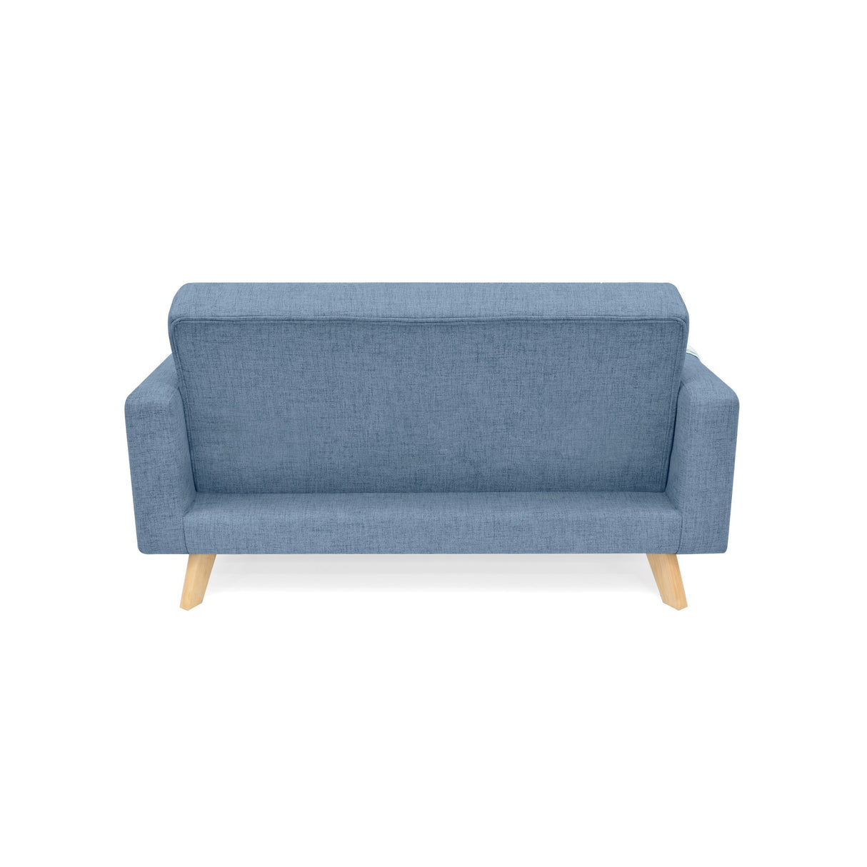 Sofá Barza Indigo y Matiz Natural 150x82cm de Dos Puestos y con Apoya Brazos