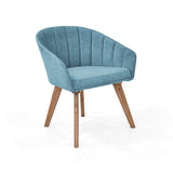 Poltrona Shanghai Turquesa y Matiz Caoba 69x77cm de Un Puestos y con Apoya Brazos
