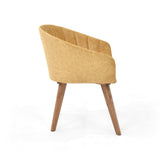 Poltrona Shanghai Mostaza y Matiz Caoba 69x77cm de Un Puestos y con Apoya Brazos